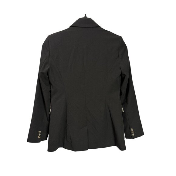 Topshop Womens Black Blazer US Size 6 Oversized Lined Shoulder Pads - Picture 2 of 5